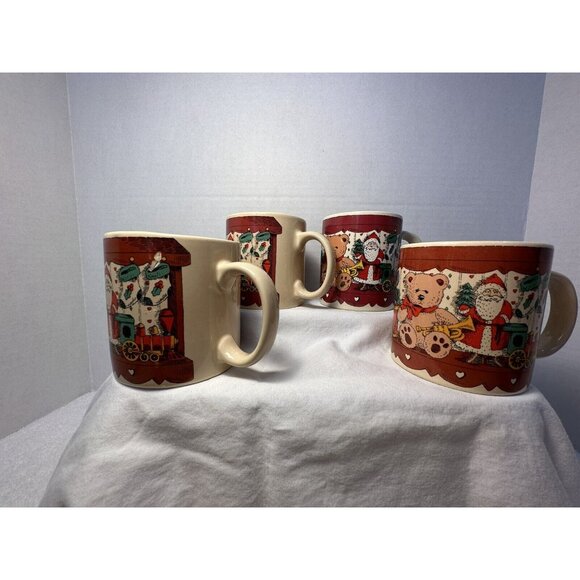 4 VTG Trenditions Santa’s Shelf MUG, Santa w/ Toys Christmas Holiday Cup Mug - Picture 2 of 10